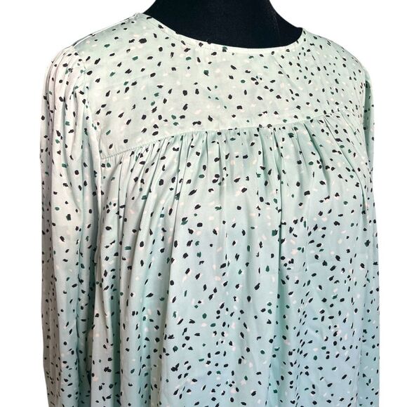 Ann Taylor Green and Blue Bishop Sleeve Sundress - Picture 4 of 8